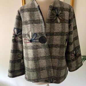 Asymmetrical Wool Jacket Grey S small